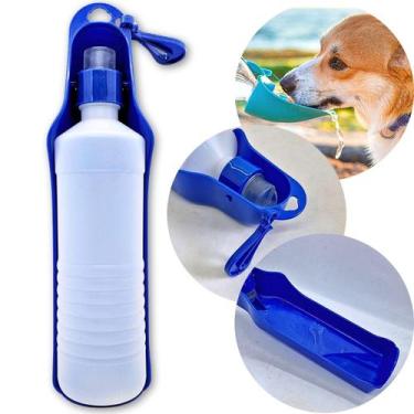 Imagem de Garrafa de Água Portátil Bebedouro Pet Cachorro Passeio Viagens 500ml 