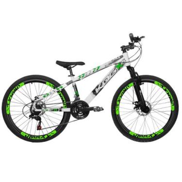 Imagem de Bike Aro 26 KOG 24v Hidraulico Tipo Viking X25 Full Com Vmax, Branco, 