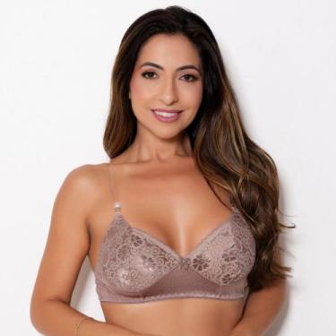 Imagem de Sutiã Milla Básico sem Bojo com Alças de Silicone e Detalhes Renda Cor