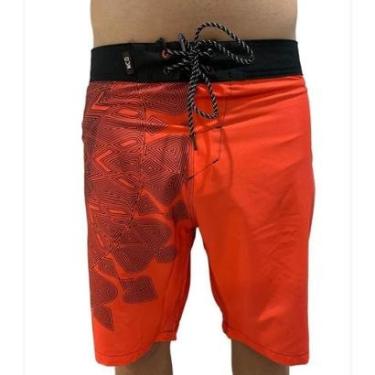 Imagem de Bermuda Água Mcd Mandala Skull Preta Vermelho 38-Masculino