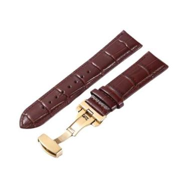 Imagem de Pulseira De Relógio Masculina Em Couro Gravado 18mm 20mm 22mm 24mm Com