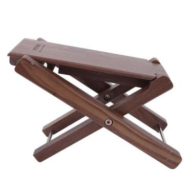 Imagem de Pedal De Apoio Para Guitarra Em Madeira Sólida, Antiderrapante, Dobráv