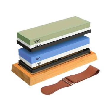 Imagem de Conjunto Premium De Afiador De Facas 4 Lados Grit 400/1000 3000/8000 C