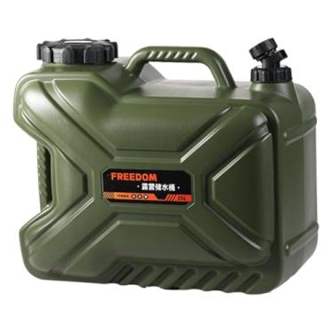 Imagem de YIJU Acessórios para camping: Jarra de água com alça dupla, à prova de vazamentos, com, verde, em PE, ideal para sobrevivência, viagens de, 18 L