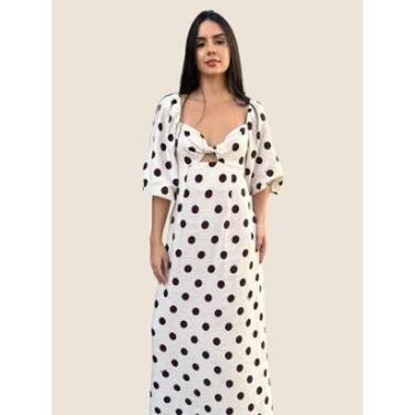 Imagem de Vestido Cropped Poa Farm Cor:;Tamanho:GG-Feminino