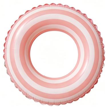 Imagem de 4 peças boias para adultos, pirulito, listrado, boia de piscina, grande, para adultos, 88 cm, clássico, listrado, para adolescentes, adultos, festa de despedida de solteira de verão na praia (pirulito