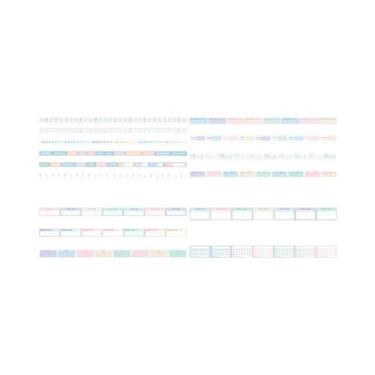 Imagem de Conjunto De Fitas Adesivas Coloridas Com 15 Rolos, 4 Larguras, Borda P