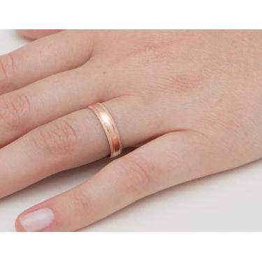 Imagem de Uma Aliança Em Ouro 10k Rosé Rosa, Vermelho - MAEHLER Arte Em Joias, C