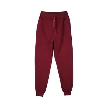 Imagem de Calças Jogger Unissex Com Cintura Elástica, Brancas, Bege, Rosa, Amare