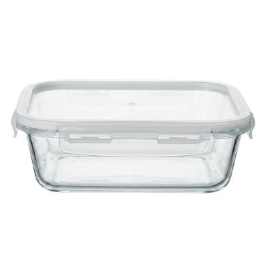 Imagem de Pote Hermético de Vidro Borossilicato com Travas Retangular 1040ml - Vista Home