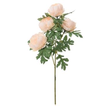Imagem de Flores artificiais para decoração rosa flor artificial planta única casamento planta falsa adequado para escritório ao ar livre vaso arranjo de flores plantas artificiais e flores (B)