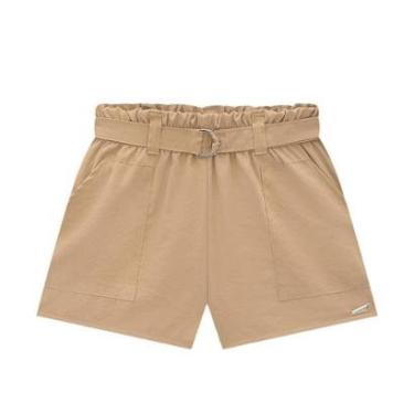 Imagem de Short Clochard Tactel Infantil Feminino Marrom Nina Go-Feminino