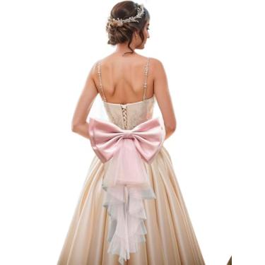 Imagem de Unykaflor Laço destacável para vestido, vestido de casamento, laço e acessório para vestido de formatura, cinto de noiva