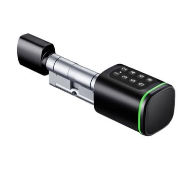 Imagem de Cilindro de fechadura porta madeira M9 Senha do APP Cartão leitura Chave mecânica Alta segurança para casa escritório hotel apartamento