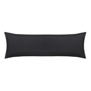 Imagem de Fronha Super Body Pillow Toque Acetinado - Preto 50cm x 1,45m