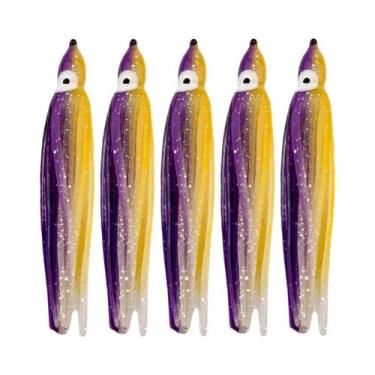 Imagem de 60-200mm Soft Octopus Isca Hoochies Saia de Lula Isca de Corrico PVC L