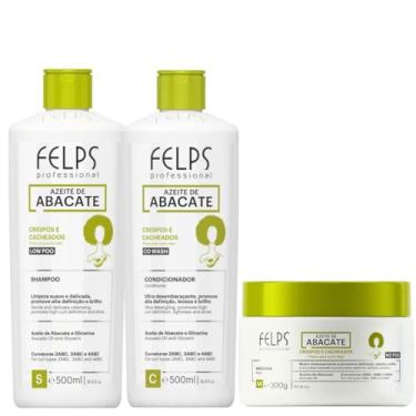 Imagem de Kit Shampoo+Condicionador+Máscara Umectação Capilar Noturna Nutrição e Definição Para Cabelo Cacheado e Crespo - F3Ips Azeite de Abacate 500ml