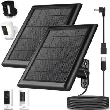 Imagem de Cargador Solar YUELAN 8W 7x9 pulgadas para Cámaras Ring - Paquete de 2