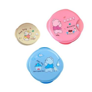 Imagem de Kit 2 Lancheira Infantil Talher Viagem Pote piquenique Escolar Porta-l