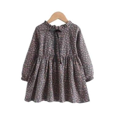 Imagem de Vestido Casual Floral Para Meninas, Roupas De Princesa Para Crianças D