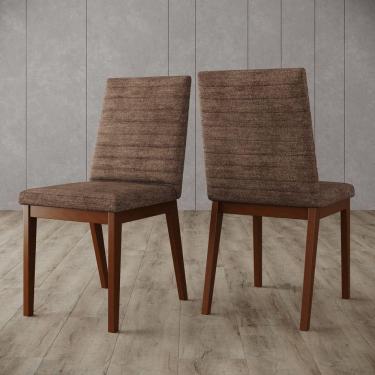 Imagem de Conjunto 2 Cadeiras Elena Para Mesa De Jantar Nature Com Cacao