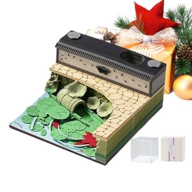 Imagem de Calendário de bloco de notas 3D 2026, calendário de mesa removível - notas de | para organização de planejamento de gerenciamento de agendamentos de anotações