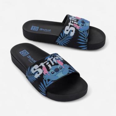 Imagem de Chinelo Slide Zaxy Disney Stitch Preto-Feminino