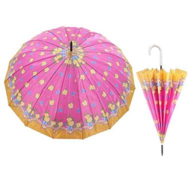 Imagem de Guarda chuva Reforçado Automático Portaria 16 Hastes Estampado Decoraç