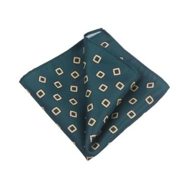 Imagem de Lenço De Bolso Masculino Retrô Com Estampa Britânica Para Terno, Decor