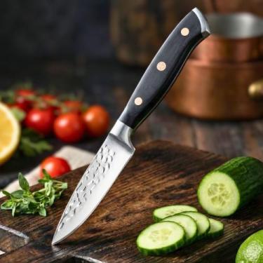 Imagem de Faca de Cozinha para Legumes e Frutas 3.5 Aço Inox e Madeira Pakka Lin