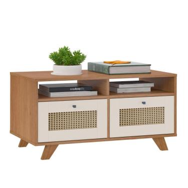 Imagem de Mesa De Centro Com 2 Gavetas Trama Cinamomo/off White Artely Cinamomo/off White