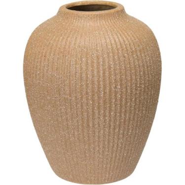 Imagem de VASO DECORATIVO ENFEITE CASA HOME&CO CERÂMICA 20x16x16cm BEGE