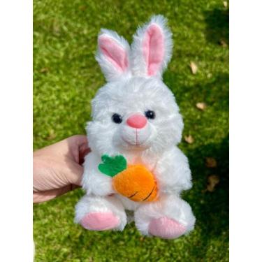 Imagem de Coelho Pelúcia Branco 20cm - MD