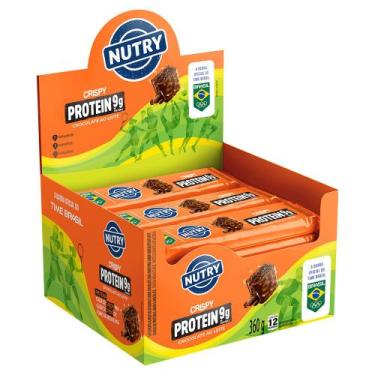 Imagem de Barra Crispy Protein 9g Chocolate Ao Leite Nutry Com 12Un De 30g