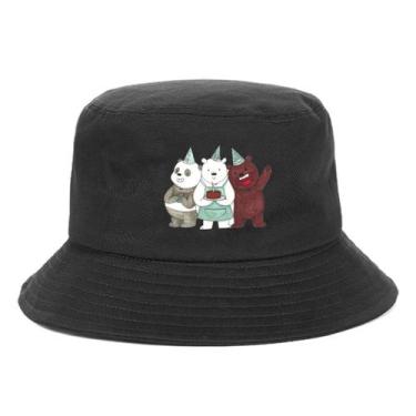 Imagem de Chapéu de pesca de praia unissex Bucket Hat We Bare Bears Anime - yiwe