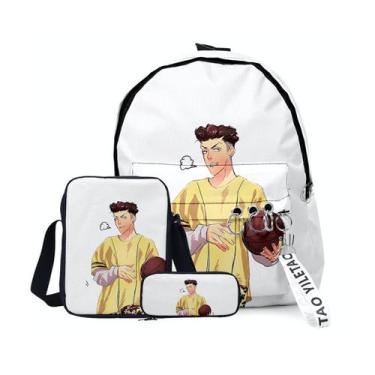 Imagem de Conjunto de mochilas Hanamichies School Anime, 3 peças para crianças -
