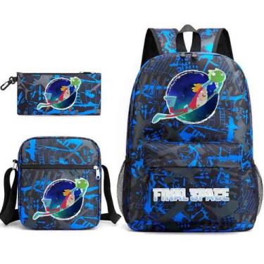 Imagem de Conjunto de mochilas escolares Final Space, 3 peças para crianças - yi