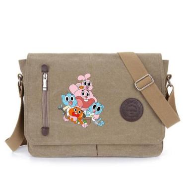 Imagem de Bolsa Messenger Amazings Worlds Gumballs Anime Canvas Shoulde - Yiweis