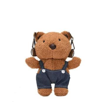 Imagem de Bolsa de ombro Messenger Plush Bear Anime para crianças - Yiweisai