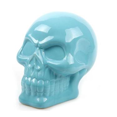 Imagem de Caveira de cerâmica Piggy Bank de Halloween para crianças 20x15x17cm -