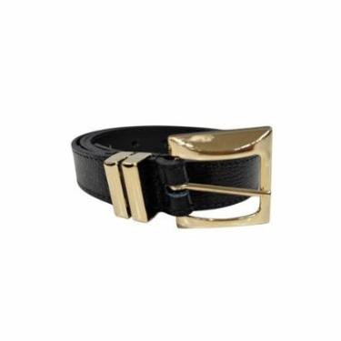 Imagem de Cinto Fino Feminino em Couro Fivela Quadrada 028 Vermelho M-Feminino