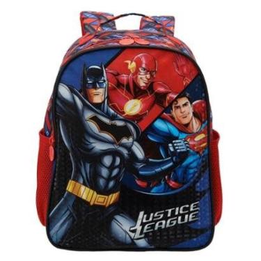 Imagem de Mochila Escolar infantil casual Liga Da Justiça De Costas Original-Unissex