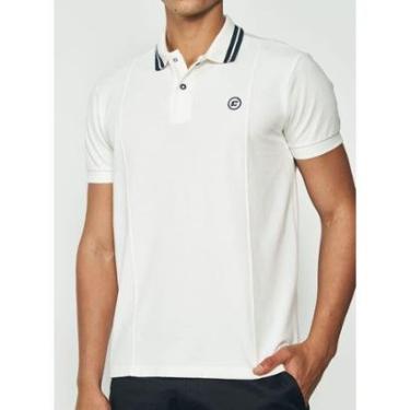 Imagem de Camisa Polo Masculina Clássica Colcci Gola Listrada - Branca-Masculino