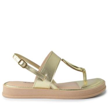 Imagem de Sandália Papete Flatform Dakota Feminina DB121, 37, Dourado