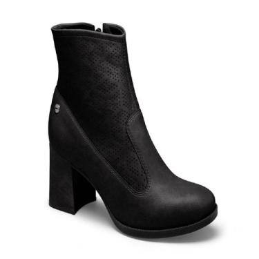 Imagem de Bota Dakota Coturno Cano Curto Sintético Salto 6.7cm, Preto, 37