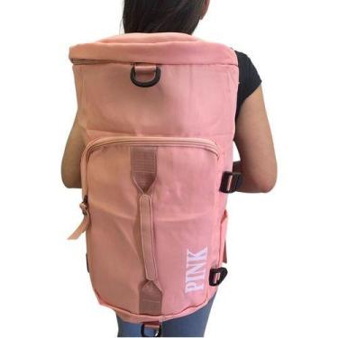 Imagem de Bolsa Mochila Mala Viagem De Mão Impermeavel Esportiva - LV, Rosa bebê