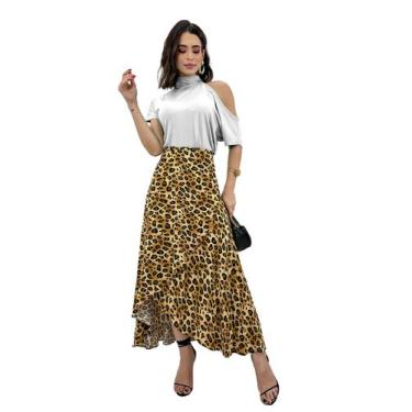 Imagem de Blusinha Social Manga Curta Ombro Vazado Choker Soltinha - SWISS BOUTI