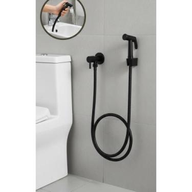 Imagem de Ducha Higiênica Soft 100% Metal Preto Fosco 1/4 Volta - Congratulation