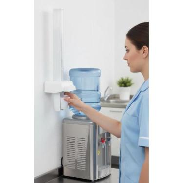 Imagem de Dispenser Copo Descartável Automático Parede 200ml - Branco - Congratu