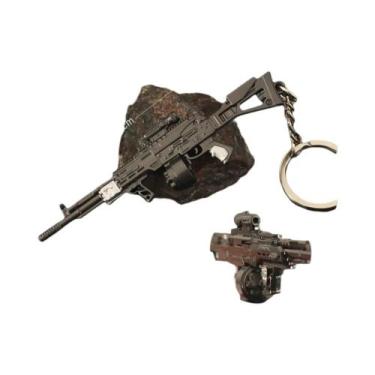 Imagem de Chaveiro Modelo De Mini Arma Areha AEK PK16 T88 VSS Sniper Em Liga Met